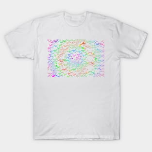 Swans a flying pattern, multi colour T-Shirt